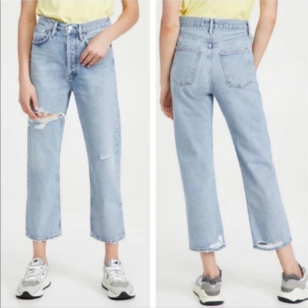 Agolde 90s cropped ankle jeans echo